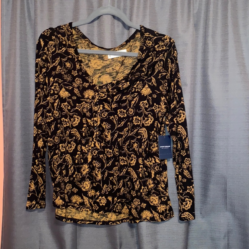 NWT lucky brand size medium black/orange